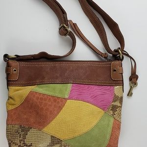 Fossil Crossbody Suede Leather Medium